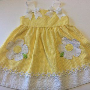 IRIS & IVY 2 PIECE YELLOW SUMMER BABY GIRL DRESS